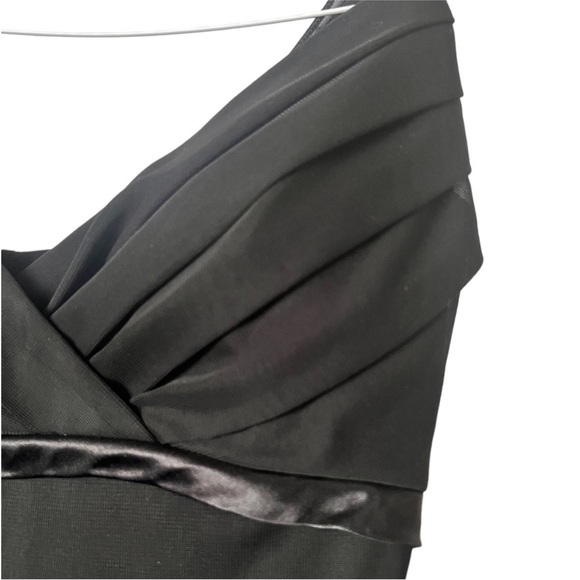 Ruby Rox Long Black Sleeveless Dress Tiered Cascade Hem Size Small - Picture 9 of 12